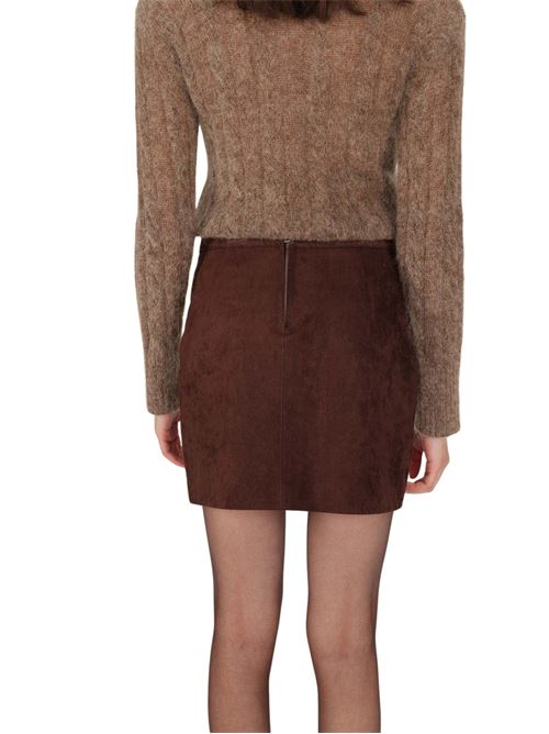 Gonna corta in pelle scamosciata Grace & Mila | FW2513034CH